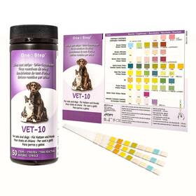 One Step 841695103115 Pet Urine Testing Strips 50 X Urinalysis Parameter Tests For Dogs Cats Vet