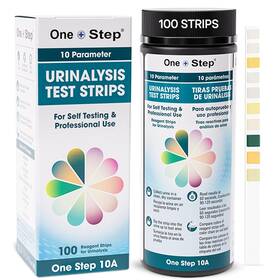 One Step 841695109032 10a Urine Test Strips 100 Strip Tub 10 In 1 Parameters Testing For