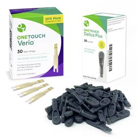 Onetouch 024183-024199 Delica Plus Lancets And Verio Test Strips Bundle - Includes 3