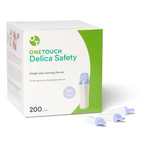 24318 Onetouch Delica Safety - Lancing Devices For Diabetes Testing Disposable Di