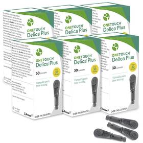 Onetouch 353885012805 Delica Plus Lancets - 180 Count 30-gauge 30 Pack Of 6