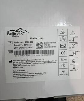 Ca20-008 Pacific West Medical Box Of 30 Water Traps