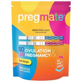 Pregmate 767644294249 50 Ovulation And 20 Pregnancy Test Strips Predictor Kit