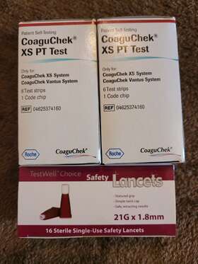 O4-20-2024 Roche 03-31-2024 2 6ct Coaguchek Xs Pt Prothrombin Test Strips Lancets 16