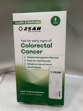 2san San 850052335052 Health And Wellness Colorectal Cancer Home Hemoglobin Test Kit