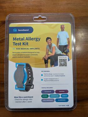 Sensiband 860011060307 Metal Allergy Test Kit 7-disc Sealed Pre-surgery Implant Screening