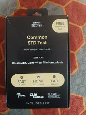 8378-0101 Simple Healthkit At-home Common Std Test Kit Chlamydia Gonorrhea Trichomonia