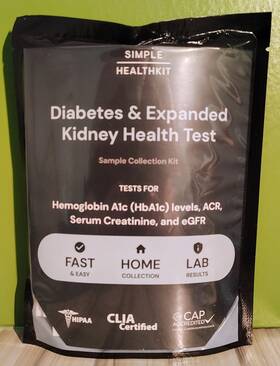 Simple Healthkit 850066710098 Health Kit Diabetes Kidney Home Test A1c Acr Egfr Serum Creatinine New