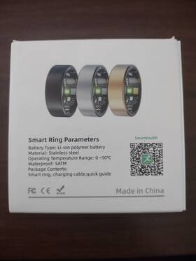 5atm Smarthealth 757911068635 Smart Health Ring Size 7 - Silver Stainless Steel Fitness And Sleep Tracker