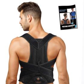 Titan Tough 643781591086 Posture Corrector For Men Adjustable Mens Back Straighten