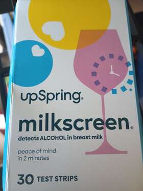Upspring 859188006379 Milkscreen Alcohol Test Strips 30 Ct Expiration 9/2025