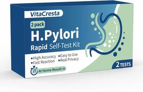 Vitacresta 313096633688 H Pylori Test Kit 2 Pack H. Stool Antigen Home Easy At-home Scree