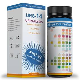 14-parameters Vitalsmiles 762065086404 Urs Test Strips For Urinalysis 120 Count Detection Liver And Kidn