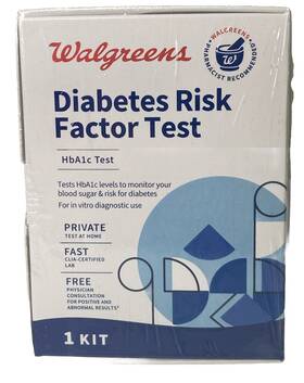 4433 Walgreens Diabetes Risk Factor Test. 1 Kit New #4433