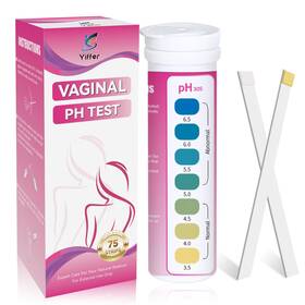 Yiffer 649310902026 75-count Vaginal Ph Test Strips Feminine Wellness Kit For Women