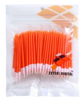 Zetek Digital 603161656675 Spiral 100pcs Foam Tip Cleaning Swabs Sponge Stick For Inkjet Printer