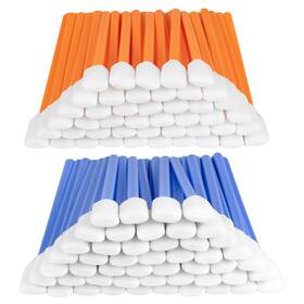 2hs-z100 Ziznba 100 Pcs 5.11 Inch Square Rectangle Foam Cleaning Swab Sticks 50 Orange P