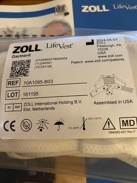 1095-b03 Zoll Life Vest B03 Wearable 10a1095 - New
