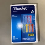 Bayer Contour Microlet Lancets 28G 100 Pack Exp 02/2030. Fixed Price $10.00.