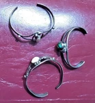 Three Vintage Native Style Child's Cuff Bracelet - Various Designs And Stones. Fixed Price $49.00.