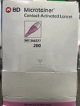 Bd Microtainer Contact-activated Lancets 1.8 Mm 21G, 366577, 200/BX Exp 2029. Fixed Price $29.99.