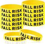 Sumind 12 Pcs Fall Risk Bracelet Emergency Alert Wristband For Elderly Yellow. Fixed Price $15.99.