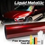 Premium Liquid Metallic Dragon Blood Red Car Vinyl Wrap Sticker Decal Sheet. Fixed Price $12.00.