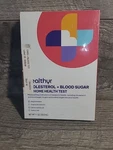 Healthyr Cholesterol + Blood Sugar, At Home Test, Expires 7/31/2025. Fixed Price $17.99.