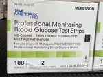 Mckesson True Metrix Pro Blood Glucose Test Strips 06-R3051P-01 100 Pack Ex 2025. Fixed Price $25.00.