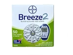 Bayer Breeze Blood Glucose 50 Test Strips (5 Discs) Exp 2017-05. Fixed Price $44.99.