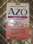 Azo Promotes Vaginal Balance Suppositories 30CT Exp 06/2026 Damaged Box. Fixed Price $9.79.