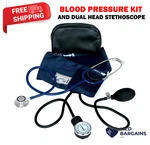 Dixie Ems Adult Bp Cuff Dual Head Stethoscope And Blood Pressure Kit - Blue. Fixed Price $19.65.