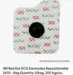 3M 2670-5 Red Dot Repositionable Monitoring Electrode, 1.56"X1.25", 1000/CS. Fixed Price $180.00.