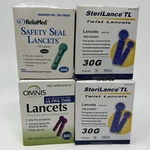 Lot Of 4 Lancets Boxes 2 Sterilance Tl 30G + Omnis Reliamed. Fixed Price $5.77.