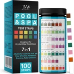 Jnw 7-IN-1 Pool Strips, 100 Quick & Accurate For Water, Sp. Fixed Price $13.49.