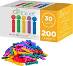 For Diabetes 30G 200 Sterile, Single-use Lancets, Multicolor. Fixed Price $14.99.