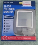Walgreens Deluxe Arm Blood Pressure Monitor W/ Adaptor & Cuff. Fixed Price $28.00.