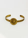 Rare Vintage 1930S Shirley Temple Child's Gold Tone Metal Bangle Cuff Bracelet. Fixed Price $75.00.