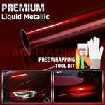 Premium Liquid Metallic Dragon Blood Red Car Vinyl Wrap Sticker Decal Sheet. Fixed Price $297.50.