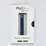 My Id Sport Safety Medical Bracelet Black Band Gray Trim (small 6.5") By Endevr. Fixed Price $19.99.