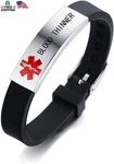 Medical Alert Customized Id Bracelet Free Engraving Personalized Gift Adj. Fixed Price $17.02.