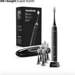Aquasonic Black Series Electric Toothbrush Ultra Whitening 8 Heads Case. Fixed Price $49.00.