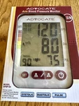 Advocate Arm Blood Pressure Monitor S/m Model SPBP-04 New In Box. Fixed Price $22.50.