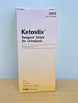 Ketostix Reagent Strips For Urinalysis 100 Count Ketone Test Exp 07/202. Fixed Price $21.87.