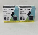 Accu-chek Guide 25 Test Strips Lot Of Sealed 2026-07-23 Expiration Roche Otc. Fixed Price $18.00.