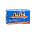 Aleve Back & Muscle Pain 24 Tabs By Bayer. Fixed Price $13.56.