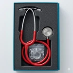 3M Littmann Classic Iii Stethoscope, 5627, Red Silver Chestpiece 27". Fixed Price $69.90.