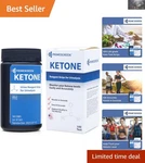 Convenient 100-PACK Ketone Strips: Accurate Urinalysis For Ketosis Success. Fixed Price $12.59.