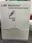 Bd Microtainer Contact-activated Lancets 366576 200/BX Exp 2029. Fixed Price $39.99.