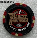 Harley "la-roche-sur-yon" Mouilleron-le-captif France Dealer 120TH Poker Chip. Fixed Price $14.99.